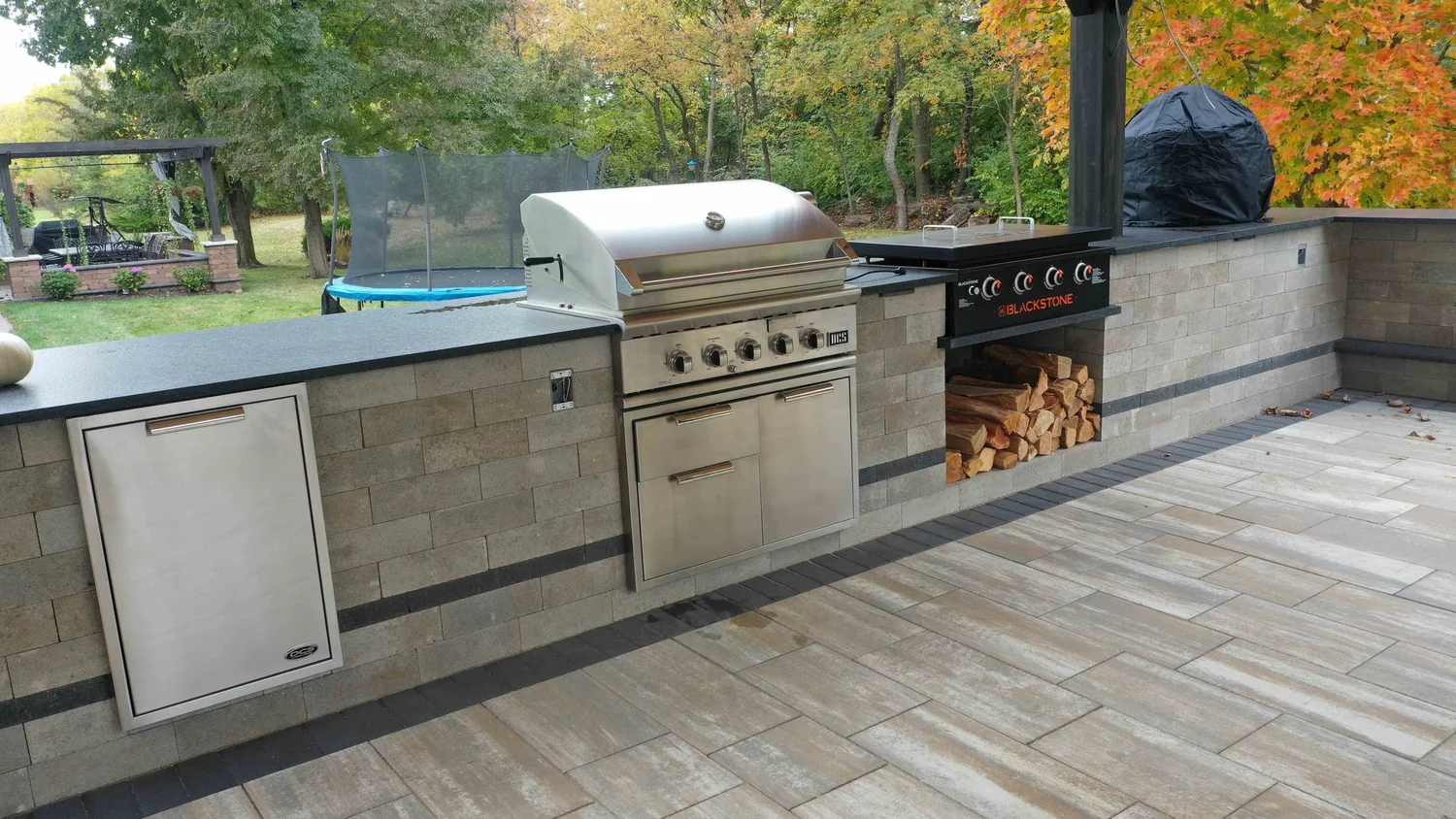 Built in Smoker Grill Outdoor Kitchen