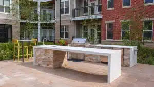 Concrete Outdoor Kitchen Grill Station