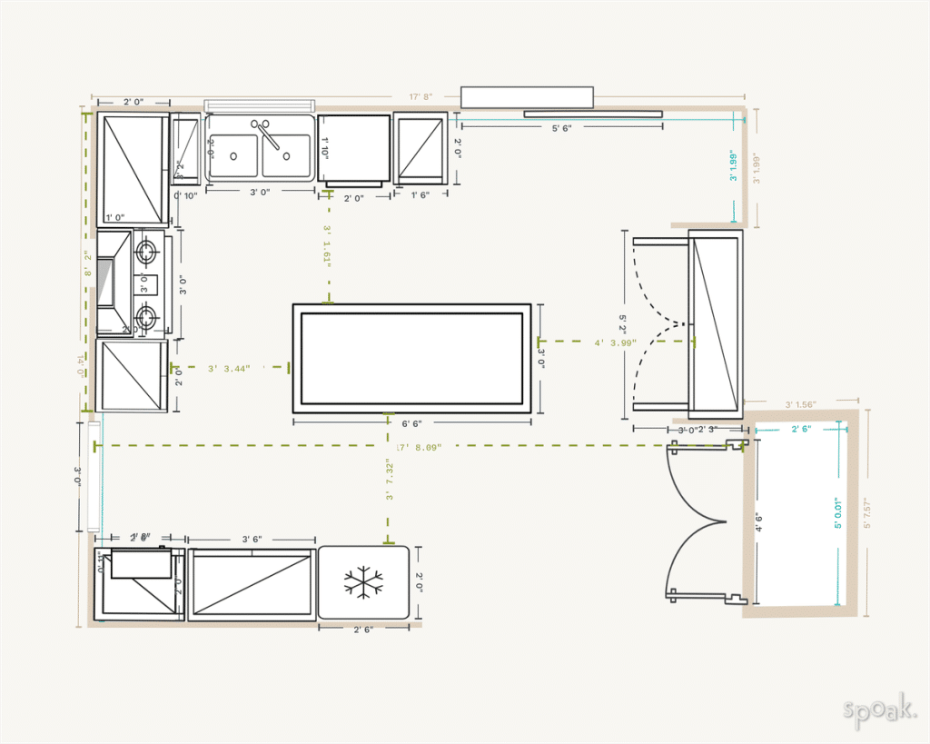 How to Draw a Kitchen Floor Plan