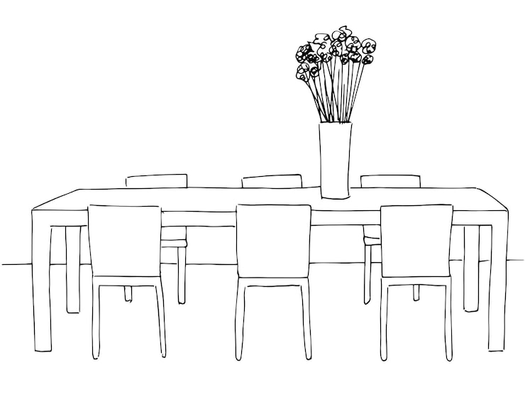 How to Draw a Kitchen Table