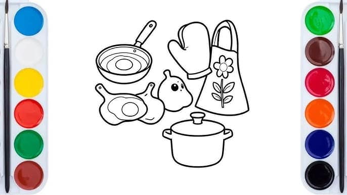 How to Draw Kitchen Utensils