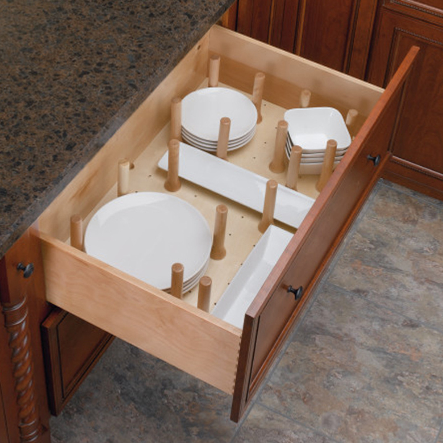 What is the Peg System in a Kitchen Drawer