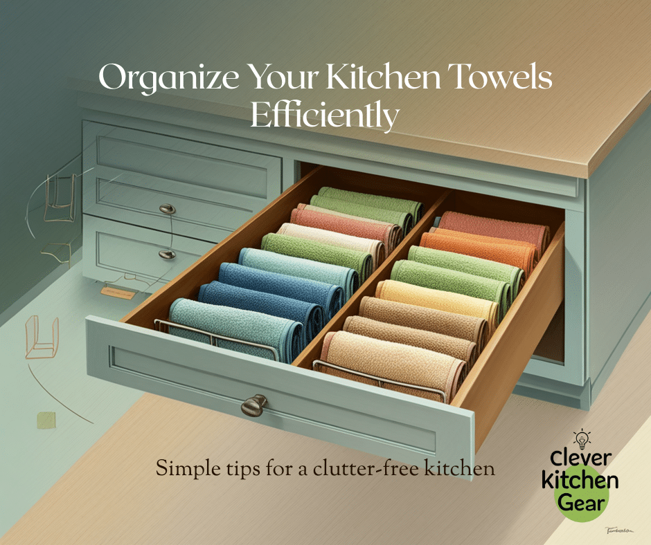 How to Organize Kitchen Towels in Drawer