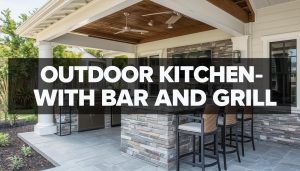 Outdoor Kitchen With Bar And Grill
