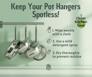 How to Keep Hair And Dirt off Kitchen Pot Hangers