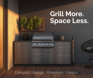 Space Saving Outdoor Kitchen Grill Setup