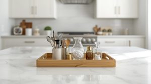 How to Decorate a Tray on a Kitchen Table