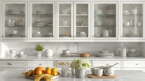 How to Display Dishes in Glass Kitchen Cabinets