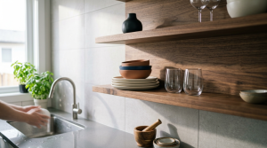 How to Display Dishes in Open Kitchen Cabinet