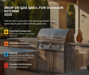 Drop in Gas Grill for Outdoor Kitchen