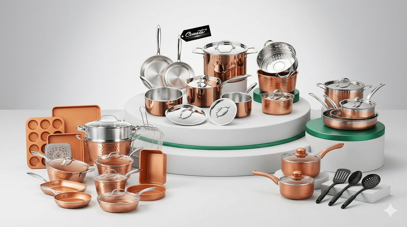Induction Compatible Copper Cookware