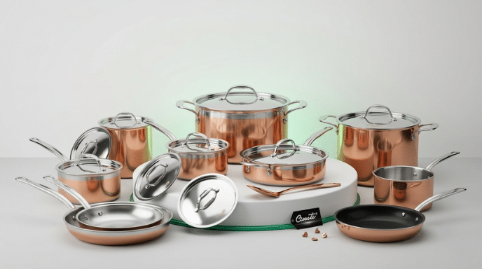 Induction Compatible Copper Cookware